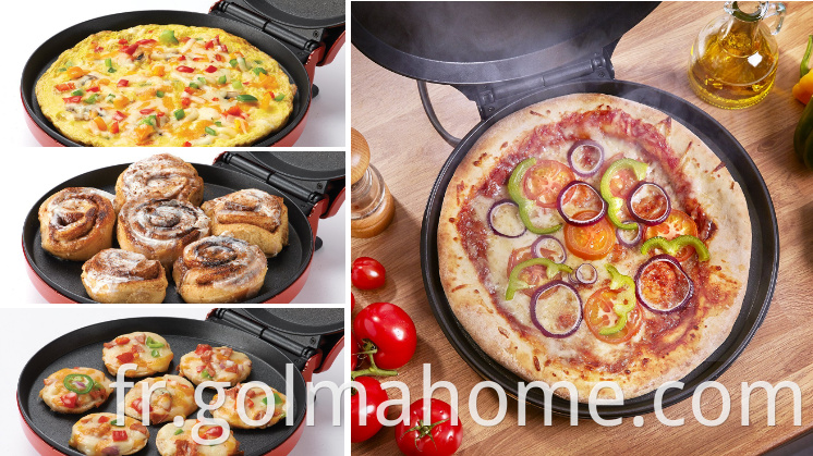 Appareil de cuisine 12 "fabricant électrique four à pizza poêle rond automatique à usage domestique fabricant de pizza